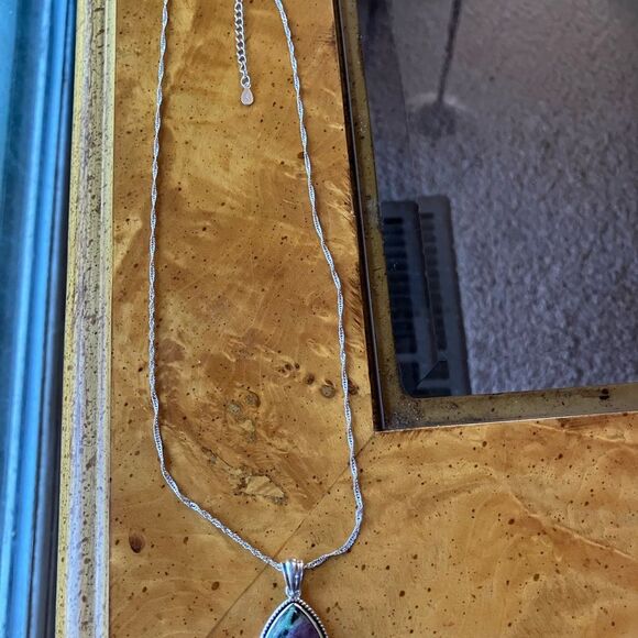 Ruby Zoisite Sterling Silver Necklace - Picture 4 of 8